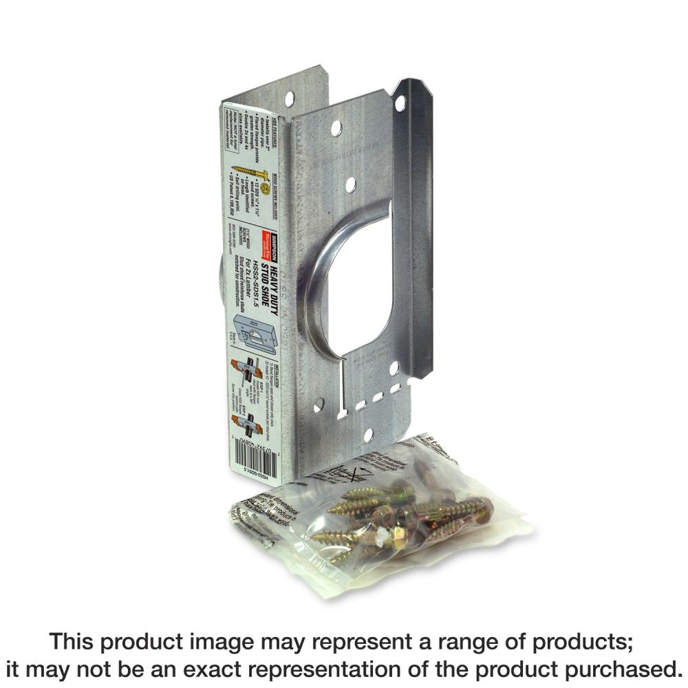 HSS Galvanized Stud Shoe for Double 2x, with Strong-Drive® SDS Screws (4-Qty)<span class=' ItemWarning' style='display:block;'>Item is usually in stock, but we&#39;ll be in touch if there&#39;s a problem<br /></span>