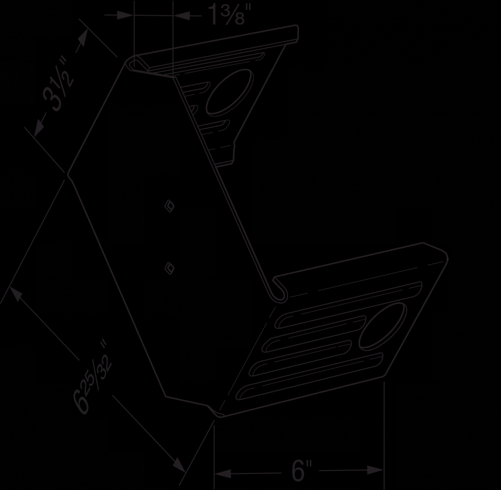 ICFVL™ Ledger Connector with 6-in. Legs<span class=' ItemWarning' style='display:block;'>Item is usually in stock, but we&#39;ll be in touch if there&#39;s a problem<br /></span>