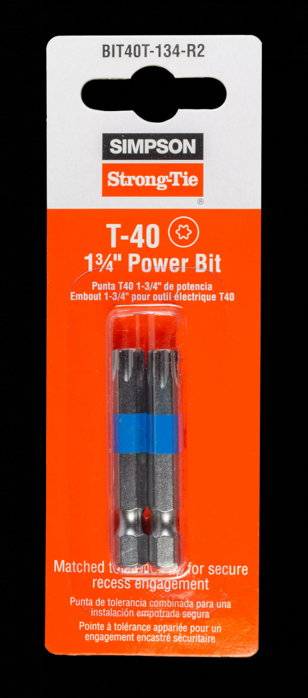 T40 6-Lobe Drive 1-3/4 in. Power Bit (2-Qty)<span class=' ItemWarning' style='display:block;'>Item is usually in stock, but we&#39;ll be in touch if there&#39;s a problem<br /></span>