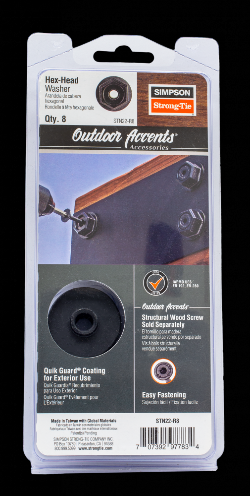 Outdoor Accents® Black Hex-Head Washer (8-Qty)<span class=' ItemWarning' style='display:block;'>Item is usually in stock, but we&#39;ll be in touch if there&#39;s a problem<br /></span>