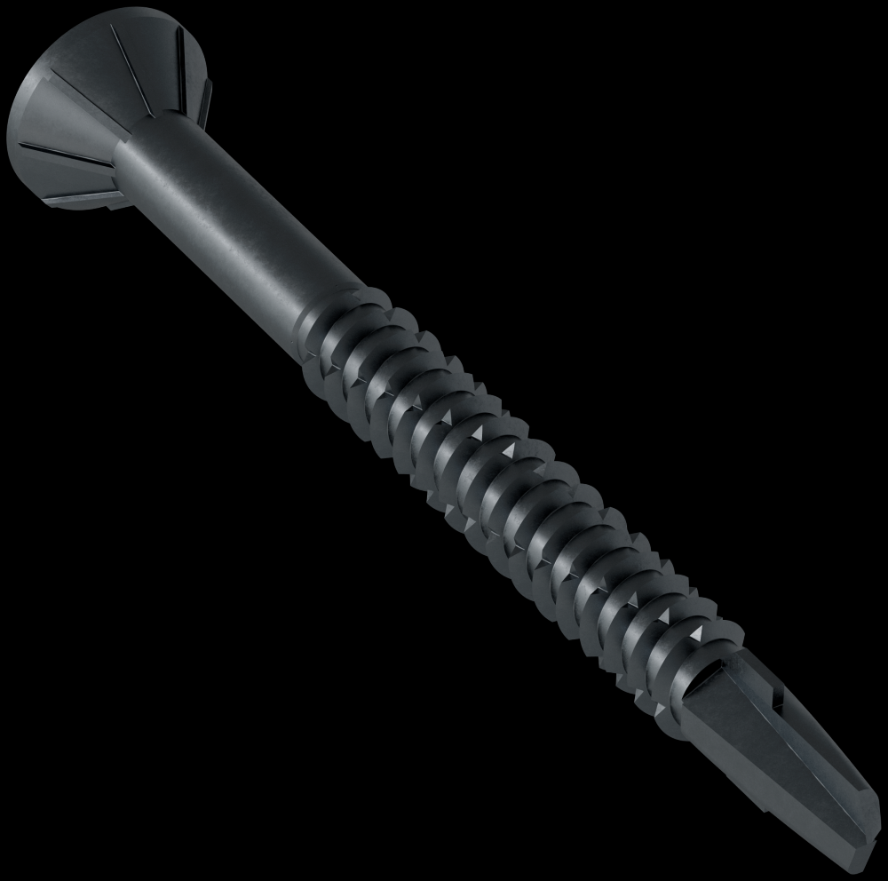 Strong-Drive® TB WOOD-TO-STEEL Screw (Collated) - #12 x 2-3/8 in. Black Phos. (1000-Qty)<span class=' ItemWarning' style='display:block;'>Item is usually in stock, but we&#39;ll be in touch if there&#39;s a problem<br /></span>