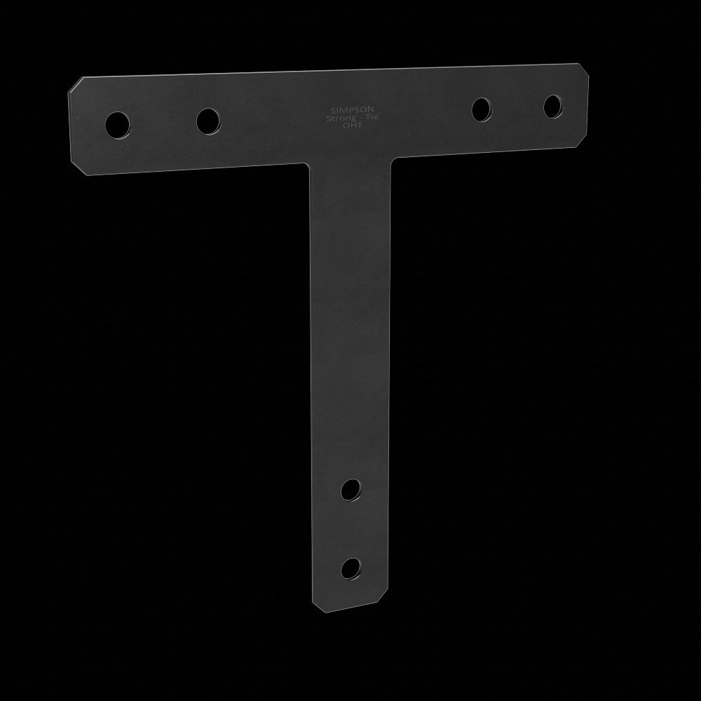 HTPC 16 in. x 16 in. 7-Gauge Black Powder-Coated Ornamental T Strap<span class=' ItemWarning' style='display:block;'>Item is usually in stock, but we&#39;ll be in touch if there&#39;s a problem<br /></span>