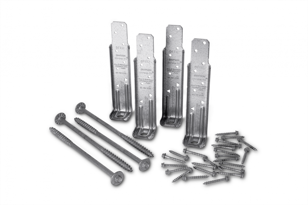DTT™ ZMAX® Galvanized Deck Tension Tie Kit for 2x with Screws (4-Qty)<span class=' ItemWarning' style='display:block;'>Item is usually in stock, but we&#39;ll be in touch if there&#39;s a problem<br /></span>