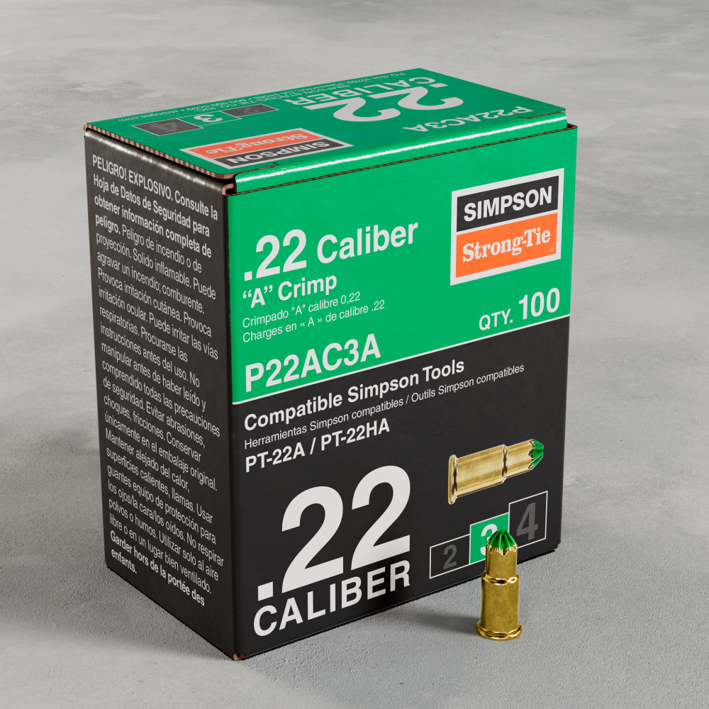 P22AC 0.22-Caliber Imported Single-Shot Crimp Load, LVL 3, Green (100-Qty)<span class=' ItemWarning' style='display:block;'>Item is usually in stock, but we&#39;ll be in touch if there&#39;s a problem<br /></span>
