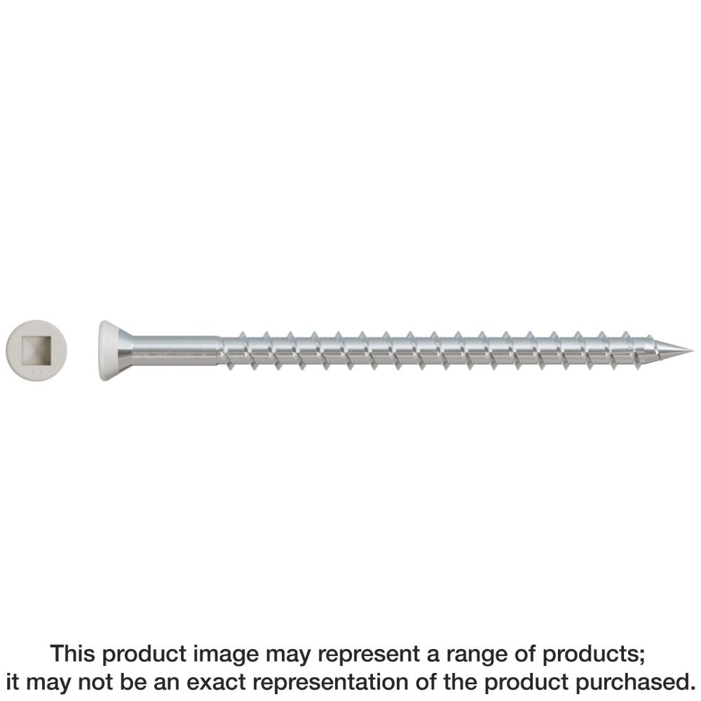 Trim-Head Screw - Sharp Point (Collated) - #7 x 2-1/2 in. #2 Square Type 305 Gray 01 (25-Qty)<span class=' ItemWarning' style='display:block;'>Item is usually in stock, but we&#39;ll be in touch if there&#39;s a problem<br /></span>