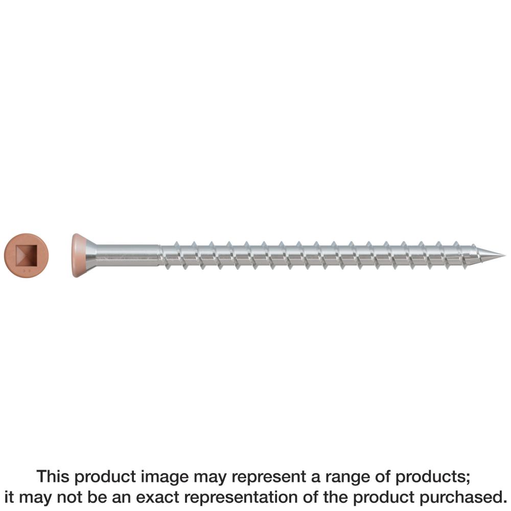 Trim-Head Screw - Sharp Point (Collated) - #7 x 3-1/2 in. #2 Square Type 305 Tan 03 (5-Qty)<span class=' ItemWarning' style='display:block;'>Item is usually in stock, but we&#39;ll be in touch if there&#39;s a problem<br /></span>