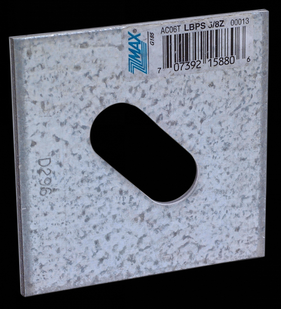 LBPS 3 in. x 3 in. ZMAX® Galvanized Slotted Bearing Plate with 5/8 in. Bolt Dia.<span class=' ItemWarning' style='display:block;'>Item is usually in stock, but we&#39;ll be in touch if there&#39;s a problem<br /></span>