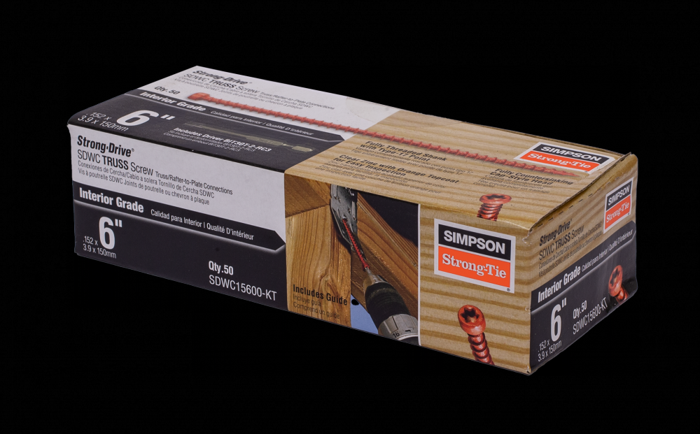 Strong-Drive® SDWC™ TRUSS Screw - .155 in. x 6 in. T30 Clear-Zinc Coat, Orange (50-Qty)<span class=' ItemWarning' style='display:block;'>Item is usually in stock, but we&#39;ll be in touch if there&#39;s a problem<br /></span>