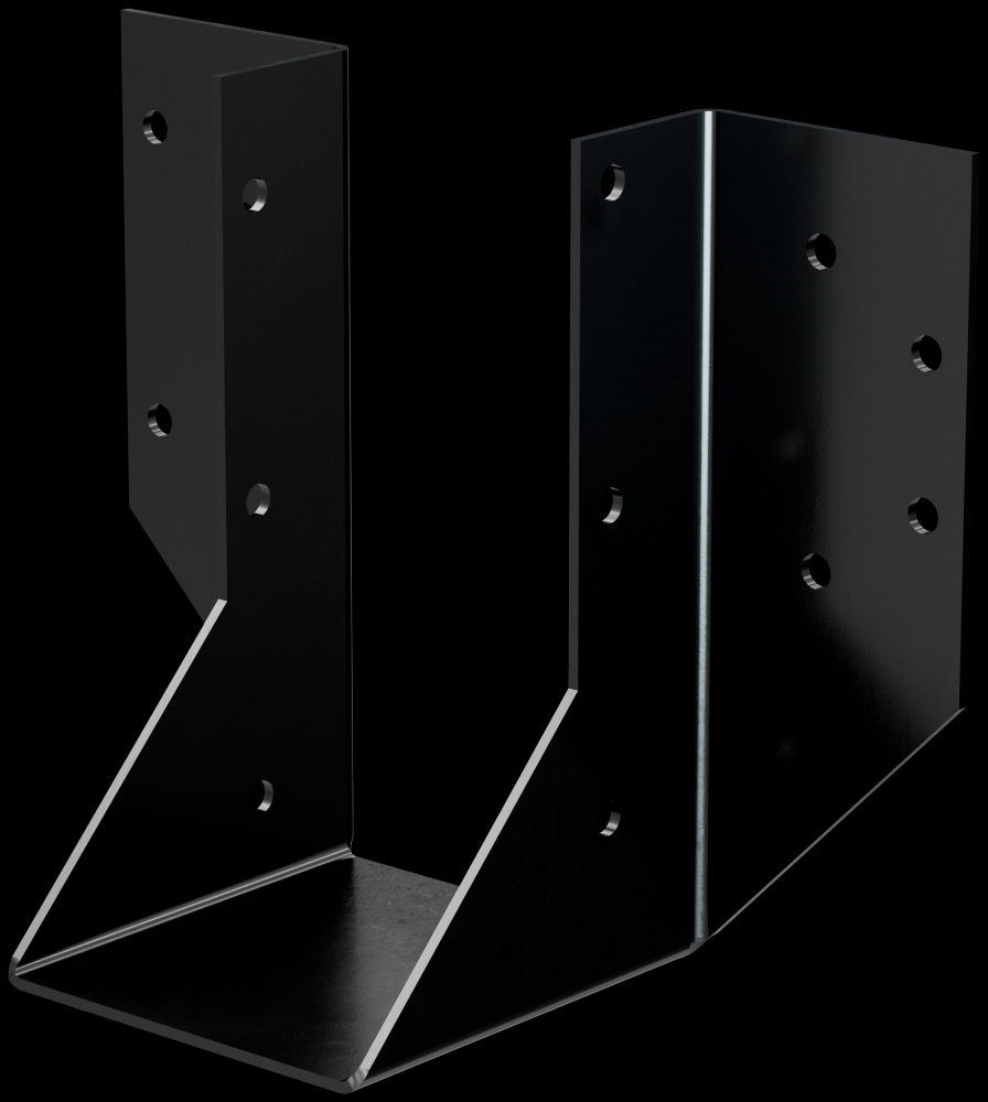 OHU™ Black Powder-Coated Ornamental Joist Hanger for 4x8 w/ Strong-Drive® SDS Screws<span class=' ItemWarning' style='display:block;'>Item is usually in stock, but we&#39;ll be in touch if there&#39;s a problem<br /></span>