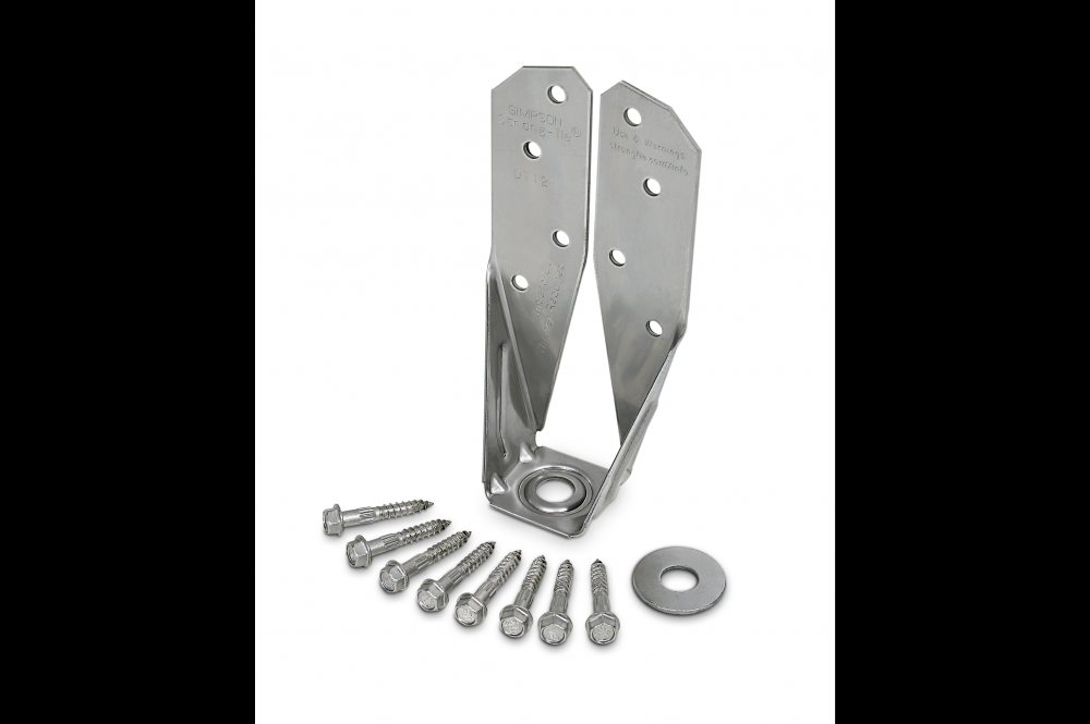DTT™ Stainless-Steel Deck Tension Tie for 2x with 2-1/2 in. SDS Screws<span class=' ItemWarning' style='display:block;'>Item is usually in stock, but we&#39;ll be in touch if there&#39;s a problem<br /></span>