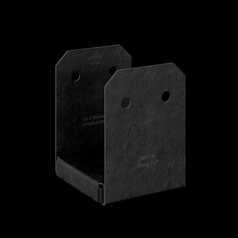 Outdoor Accents® Avant Collection™ ZMAX®, Black Powder-Coated Post Base for 6x6<span class=' ItemWarning' style='display:block;'>Item is usually in stock, but we&#39;ll be in touch if there&#39;s a problem<br /></span>