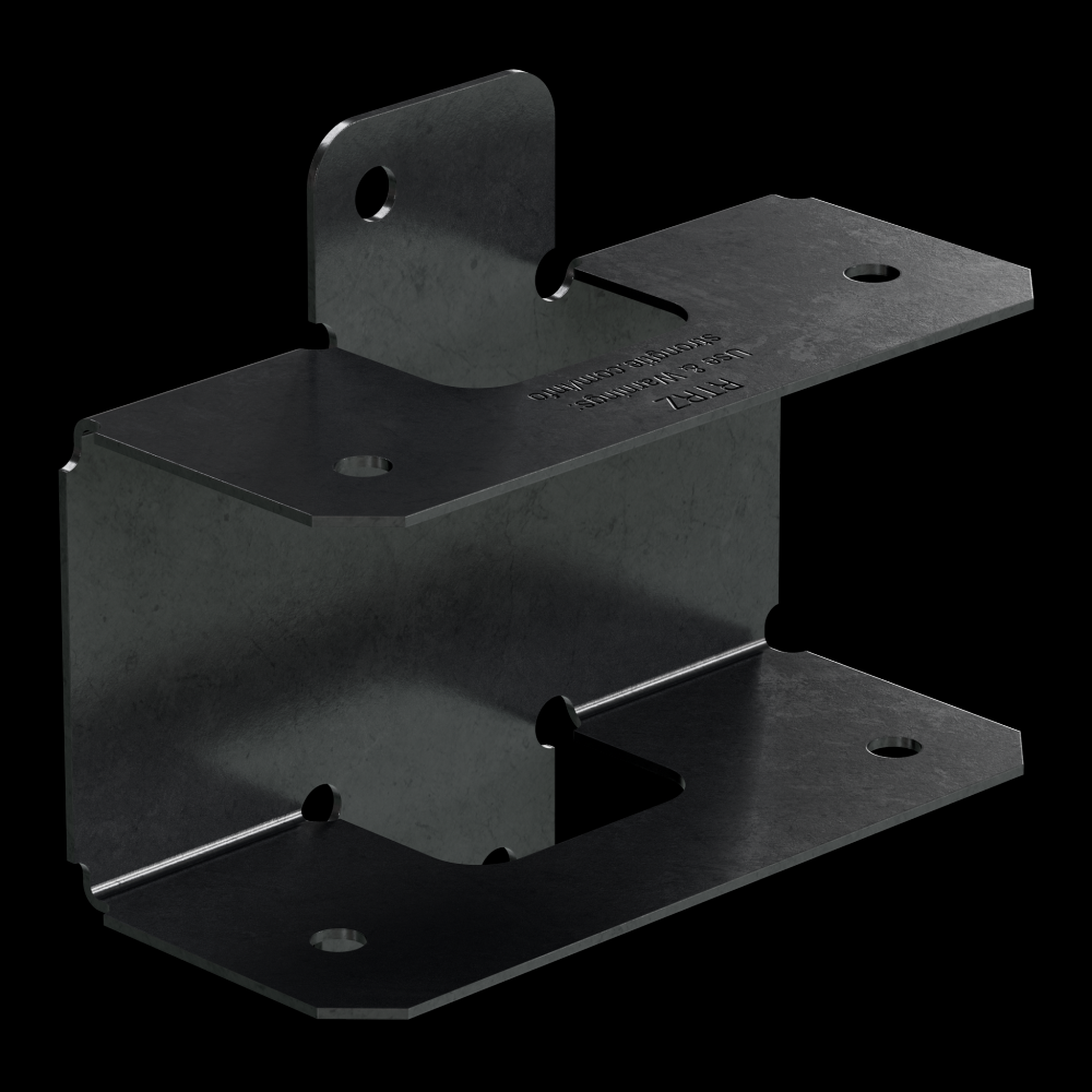Outdoor Accents® ZMAX®, Black Powder-Coated Rigid Tie® Rail Connector for 2x Joist/Post<span class=' ItemWarning' style='display:block;'>Item is usually in stock, but we&#39;ll be in touch if there&#39;s a problem<br /></span>