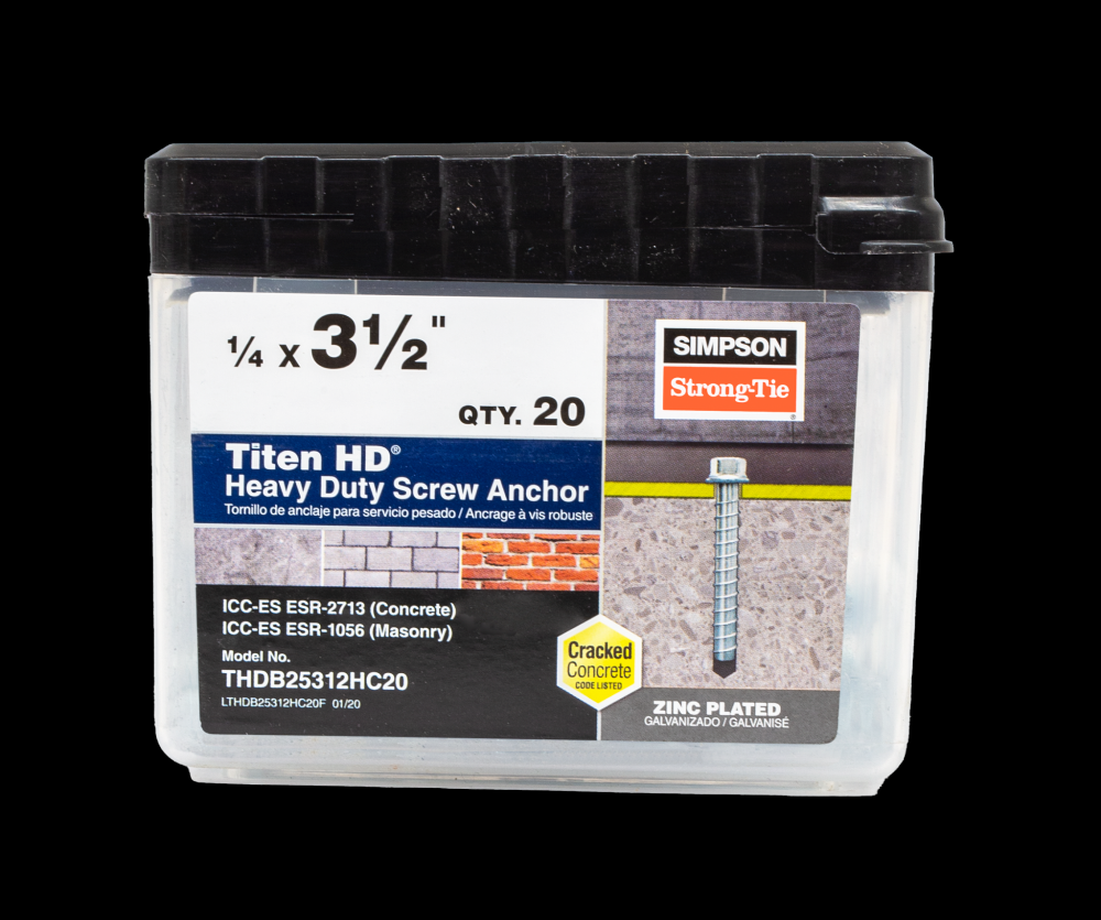 Titen HD® 1/4 in. x 3-1/2 in. Heavy-Duty Screw Anchor (50-Qty)<span class=' ItemWarning' style='display:block;'>Item is usually in stock, but we&#39;ll be in touch if there&#39;s a problem<br /></span>
