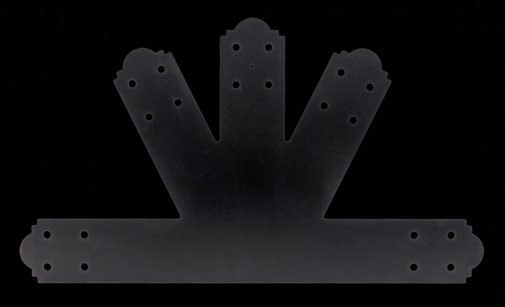 Outdoor Accents® Mission Collection® 6:12 Pitch ZMAX®, Black Powder-Coated Gable Plate<span class=' ItemWarning' style='display:block;'>Item is usually in stock, but we&#39;ll be in touch if there&#39;s a problem<br /></span>