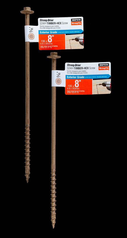 Strong-Drive® SDWH™ TIMBER-HEX Screw - 0.195 in. x 8 in. 5/16 Hex, DB Coating<span class=' ItemWarning' style='display:block;'>Item is usually in stock, but we&#39;ll be in touch if there&#39;s a problem<br /></span>