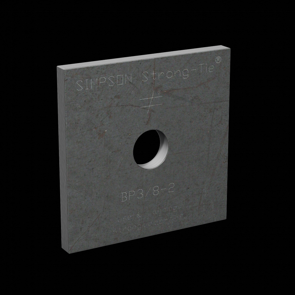 BP 2 in. x 2 in. Bearing Plate with 3/8 in. Bolt Dia.<span class=' ItemWarning' style='display:block;'>Item is usually in stock, but we&#39;ll be in touch if there&#39;s a problem<br /></span>