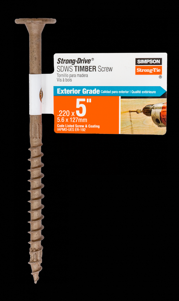Strong-Drive® SDWS™ TIMBER Screw (Exterior Grade) - 0.220 in. x 5 in. T40, Tan<span class=' ItemWarning' style='display:block;'>Item is usually in stock, but we&#39;ll be in touch if there&#39;s a problem<br /></span>