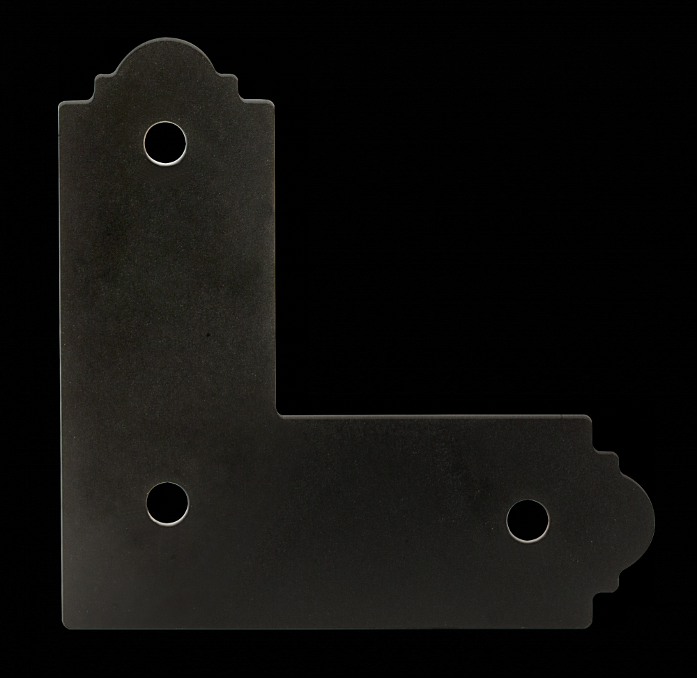 Outdoor Accents® Mission Collection® ZMAX®, Black Powder-Coated L Strap for 4x4<span class=' ItemWarning' style='display:block;'>Item is usually in stock, but we&#39;ll be in touch if there&#39;s a problem<br /></span>