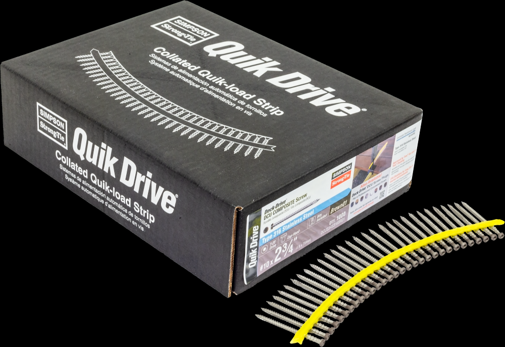 Deck-Drive™ DCU COMPOSITE Screw (Collated) - #10 x 2-3/4 in. Type 316, Brown 01 (1000-Qty)<span class=' ItemWarning' style='display:block;'>Item is usually in stock, but we&#39;ll be in touch if there&#39;s a problem<br /></span>
