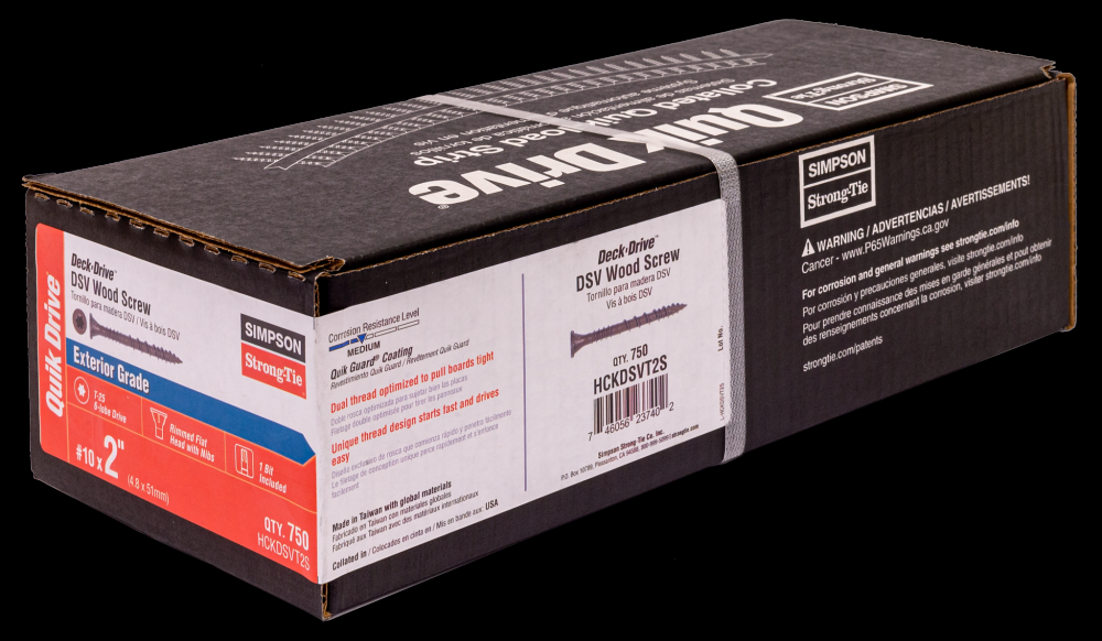 Deck-Drive™ DSV WOOD Screw (Collated) - #10 x 2 in. T25 6-Lobe, Tan (750-Qty)<span class=' ItemWarning' style='display:block;'>Item is usually in stock, but we&#39;ll be in touch if there&#39;s a problem<br /></span>