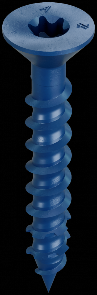 Titen Turbo™ - 1/4 in. x 1-3/4 in. 6-Lobe Flat-Head Concrete and Masonry Screw, Blue (75-Qty)<span class=' ItemWarning' style='display:block;'>Item is usually in stock, but we&#39;ll be in touch if there&#39;s a problem<br /></span>