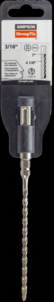 3/16 in. x 7 in. SDS-plus® Titen® Screw Drill Bit/Driver<span class=' ItemWarning' style='display:block;'>Item is usually in stock, but we&#39;ll be in touch if there&#39;s a problem<br /></span>