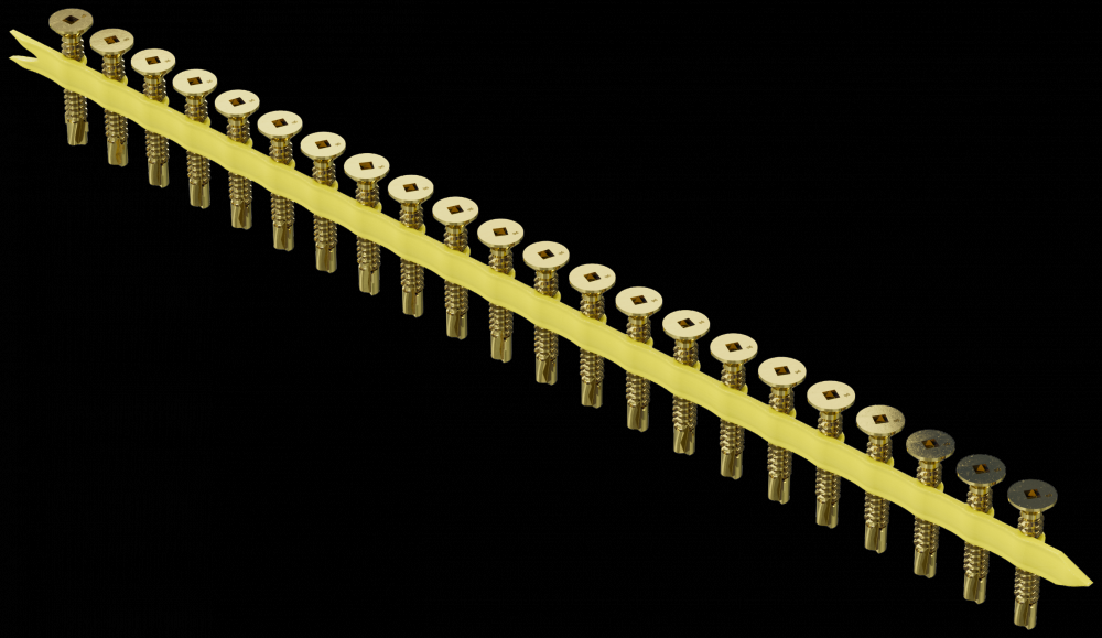 Strong-Drive® TB WOOD-TO-STEEL Screw (Collated) - #14 x 1-9/16 in. Yellow Zinc (1000-Qty)<span class=' ItemWarning' style='display:block;'>Item is usually in stock, but we&#39;ll be in touch if there&#39;s a problem<br /></span>