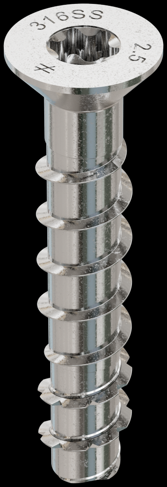 Titen HD® 3/8 in. x 2-1/2 in. Type 316 SS Countersunk Head Heavy-Duty Screw Anchor (25-Qty)<span class=' ItemWarning' style='display:block;'>Item is usually in stock, but we&#39;ll be in touch if there&#39;s a problem<br /></span>