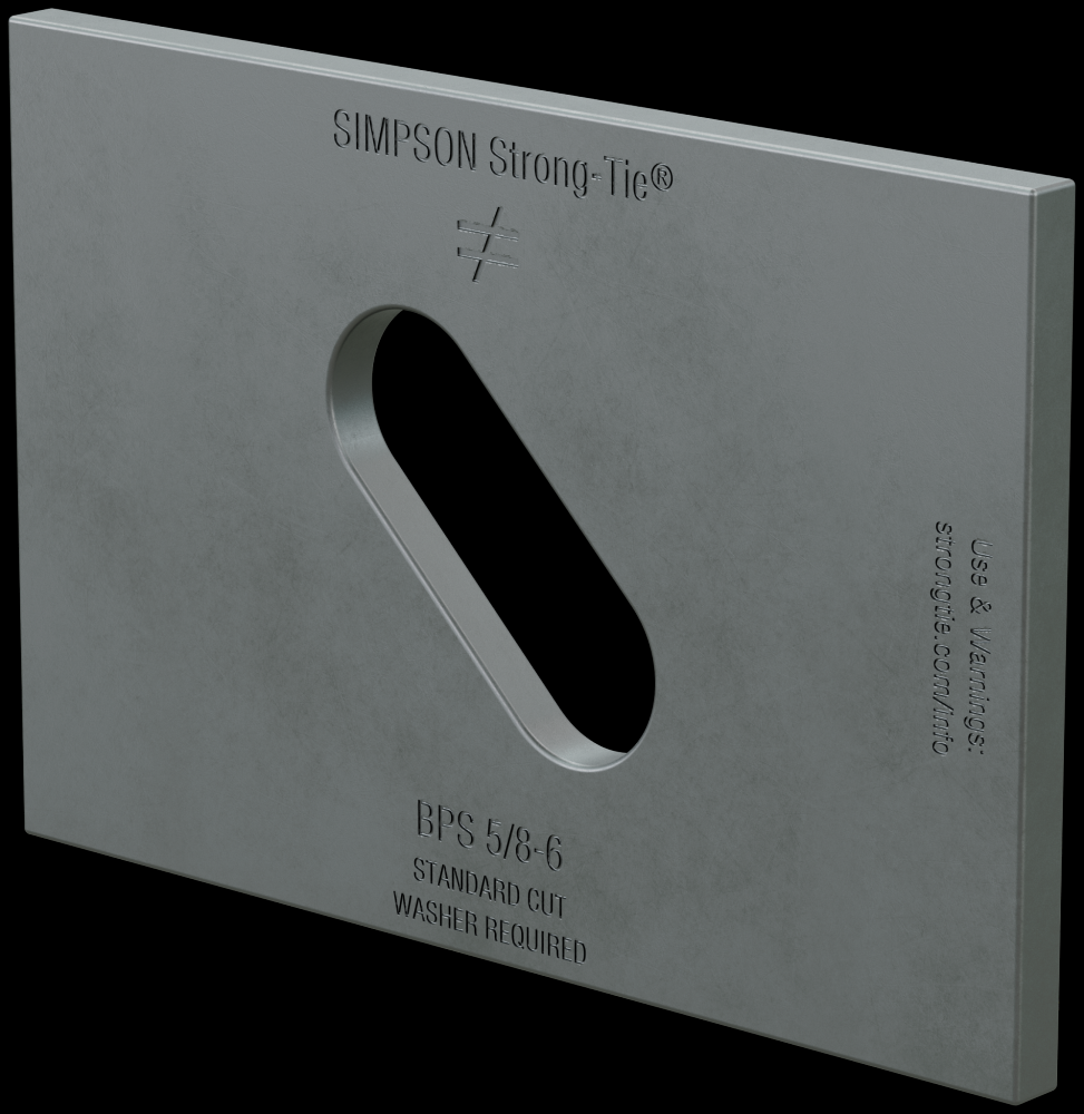 BPS 3 in. x 4-1/2 in. Slotted Bearing Plate with 5/8 in. Bolt Dia.<span class=' ItemWarning' style='display:block;'>Item is usually in stock, but we&#39;ll be in touch if there&#39;s a problem<br /></span>