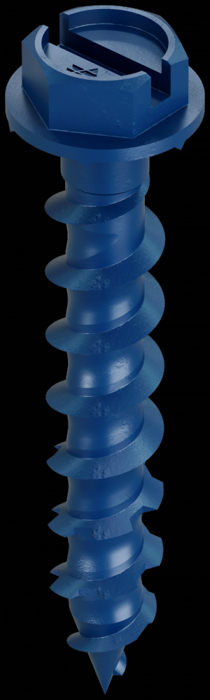 Titen Turbo™ - 3/16 in. x 1-1/4 in. Hex-Head Concrete and Masonry Screw, Blue (75-Qty)<span class=' ItemWarning' style='display:block;'>Item is usually in stock, but we&#39;ll be in touch if there&#39;s a problem<br /></span>