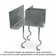 Simpson Strong-Tie ECCLRQMD3.62G-KT - ECCLQMD™ Hot-Dip Galvanized L-Shape Embedded Column Cap for 3-5/8 in Beam, Skewed Right