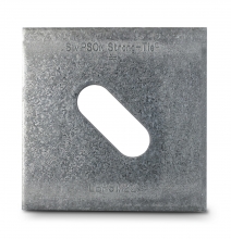 Simpson Strong-Tie LBPS 1/2Z - LBPS 3 in. x 3 in. ZMAX® Galvanized Slotted Bearing Plate with 1/2 in. Bolt Dia.