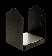 Simpson Strong-Tie APB1010R - Outdoor Accents® Mission Collection® ZMAX®, Black Powder-Coated Post Base for 10x10 Rough