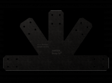 Simpson Strong-Tie APVGP812 - Outdoor Accents® Avant Collection™ 8:12 Pitch, Black Powder-Coated Gable Plate