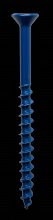 Simpson Strong-Tie TNT18234TFC75 - Titen Turbo™ - 3/16 in. x 2-3/4 in. 6-Lobe Flat-Head Concrete and Masonry Screw, Blue (75-Qty)
