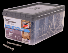 Simpson Strong-Tie T07162WPP - Deck-Drive™ DWP WOOD SS Screw - #7 x 1-5/8 in. T-15, Trim Head, Type 316 (350-Qty)