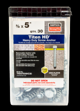 Simpson Strong-Tie THD37500HC30 - Titen HD® 3/8 in. x 5 in. Heavy-Duty Screw Anchor (30-Qty)