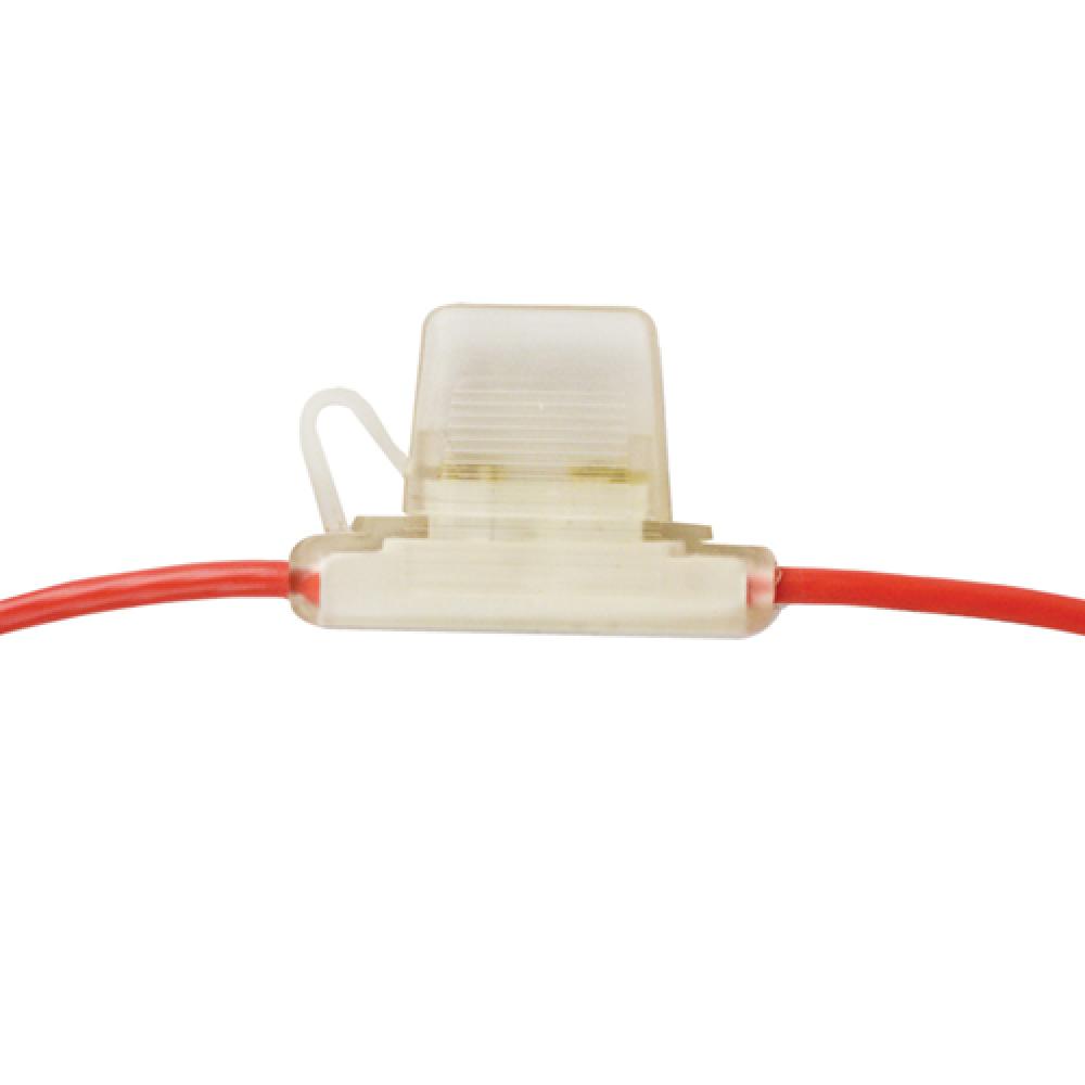 FUSE HOLDER INLINE MAXI BLADE 6GA RED/CLEAR C/W COVER<span class=' ItemWarning' style='display:block;'>Item is usually in stock, but we&#39;ll be in touch if there&#39;s a problem<br /></span>