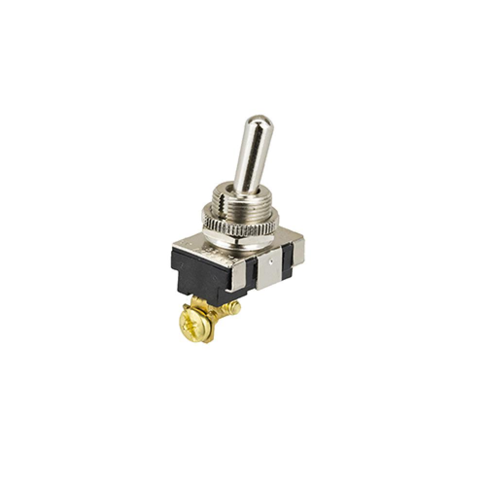 Switch Toggle On Off Spst Bat Brass 6A Screw<span class=' ItemWarning' style='display:block;'>Item is usually in stock, but we&#39;ll be in touch if there&#39;s a problem<br /></span>