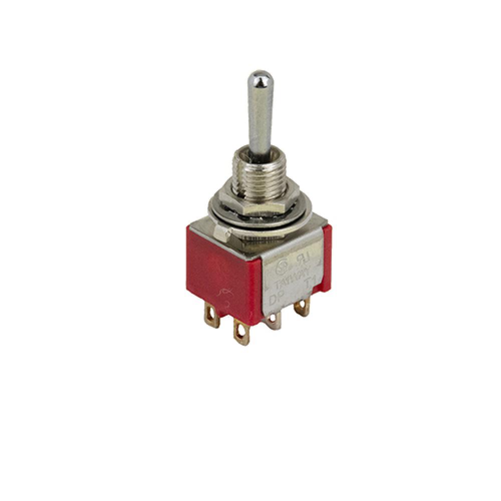 Switch Toggle (On) Off (On) Dpdt Bat 5A<span class=' ItemWarning' style='display:block;'>Item is usually in stock, but we&#39;ll be in touch if there&#39;s a problem<br /></span>