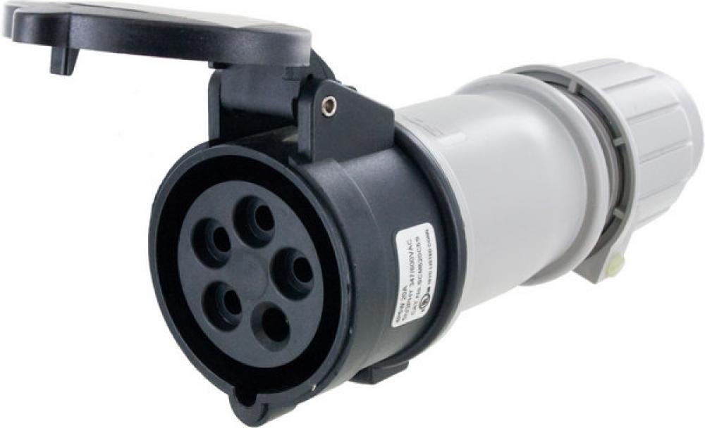 IP44 CONNECTOR 20A  3phase delta 347/600VAC  4P 5W  SPLASHPROOF<span class=' ItemWarning' style='display:block;'>Item is usually in stock, but we&#39;ll be in touch if there&#39;s a problem<br /></span>