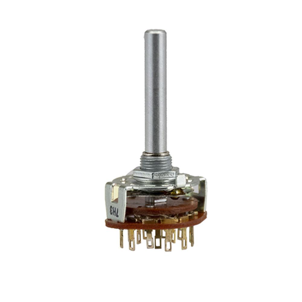 Switch Rotary 3P 4 Shaft Solder 0.3A 125Vac 30Vdc<span class=' ItemWarning' style='display:block;'>Item is usually in stock, but we&#39;ll be in touch if there&#39;s a problem<br /></span>