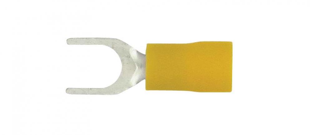 KSPEC FORK 12-10GA 1/4Inch PVC YEL 100PK<span class=' ItemWarning' style='display:block;'>Item is usually in stock, but we&#39;ll be in touch if there&#39;s a problem<br /></span>