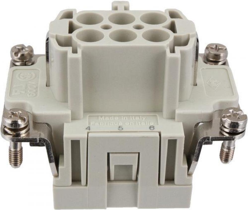 FEMALE INSERT - 6P+Ground  16A MAX - 600V  CAGE CLAMP<span class=' ItemWarning' style='display:block;'>Item is usually in stock, but we&#39;ll be in touch if there&#39;s a problem<br /></span>