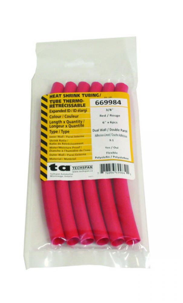 HT SHK DW [3:1 ADH-LINED] RD 3/8&#34;ID x 6&#34;L 6PK<span class=' ItemWarning' style='display:block;'>Item is usually in stock, but we&#39;ll be in touch if there&#39;s a problem<br /></span>