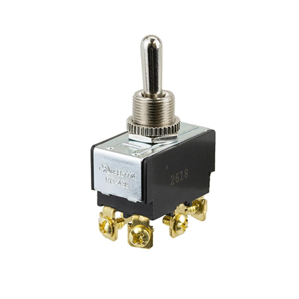 Switch Toggle (On) Off (On) Dpdt Bat Toggle Screw<span class=' ItemWarning' style='display:block;'>Item is usually in stock, but we&#39;ll be in touch if there&#39;s a problem<br /></span>
