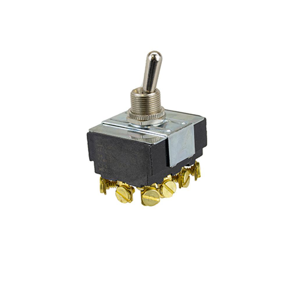 Switch Toggle On Off On 4Pdt Bat Toggle Screw 15A<span class=' ItemWarning' style='display:block;'>Item is usually in stock, but we&#39;ll be in touch if there&#39;s a problem<br /></span>
