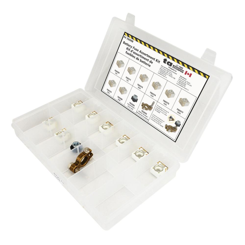 10PC Battery Fuse Assortment Kit - (Mini Flip Kit Series)<span class=' ItemWarning' style='display:block;'>Item is usually in stock, but we&#39;ll be in touch if there&#39;s a problem<br /></span>