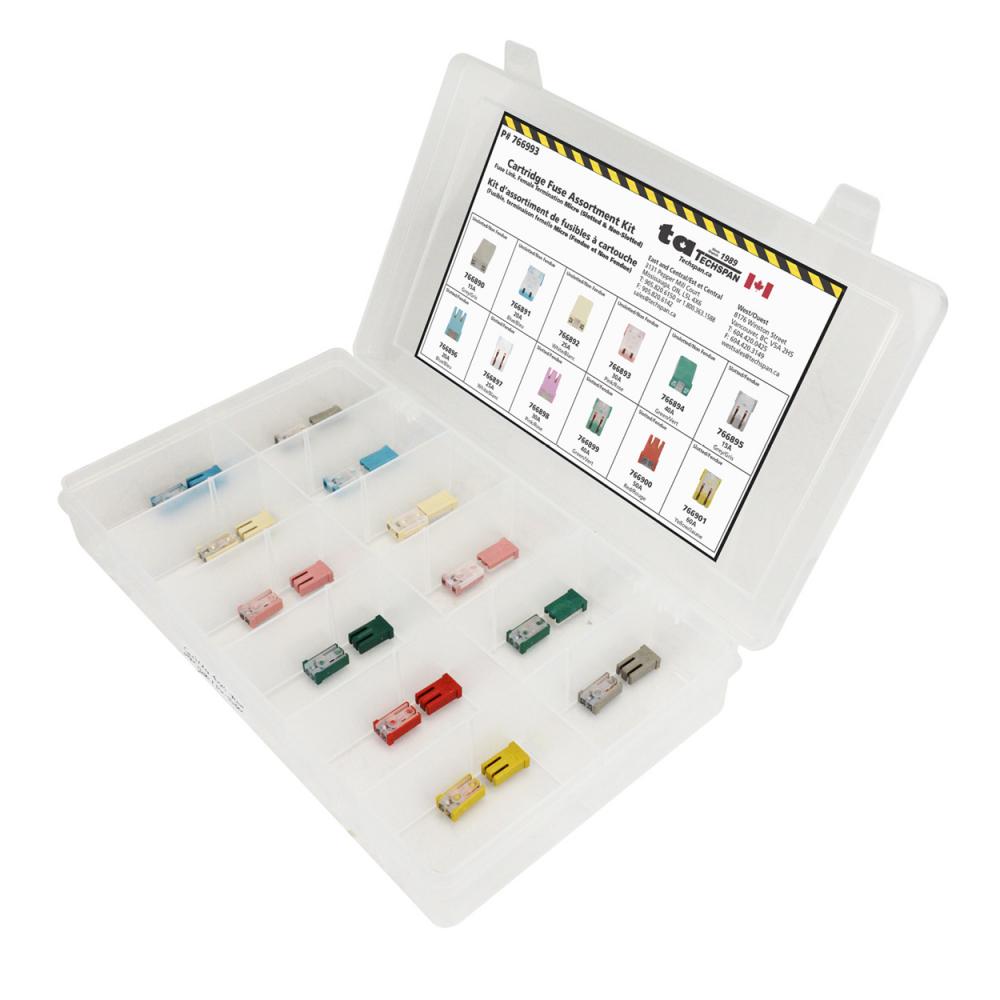 24PC Micro Cartridge (Slotted & Non-Slotted) Fuse Assortment Kit - (Mini Flip Kit Series)<span class=' ItemWarning' style='display:block;'>Item is usually in stock, but we&#39;ll be in touch if there&#39;s a problem<br /></span>