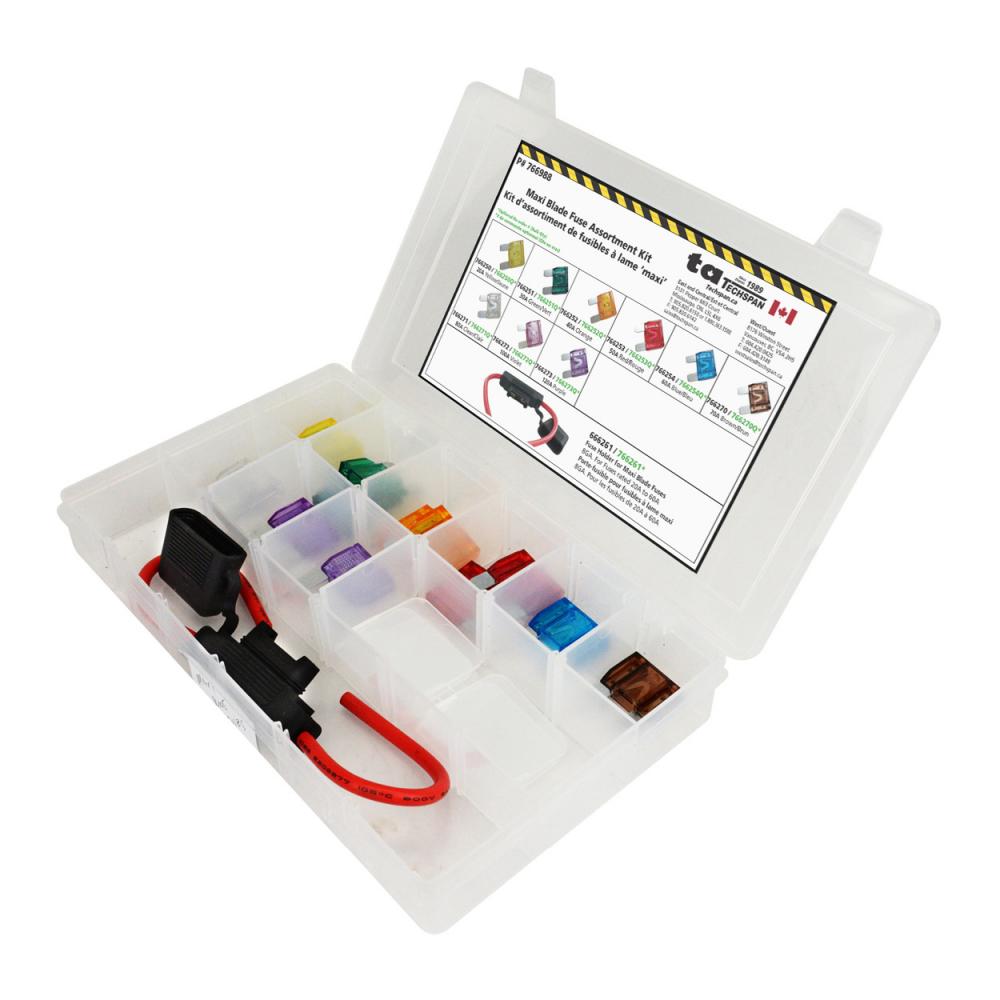 13PC Maxi Blade Fuse Assortment Kit - (Mini Flip Kit Series)<span class=' ItemWarning' style='display:block;'>Item is usually in stock, but we&#39;ll be in touch if there&#39;s a problem<br /></span>